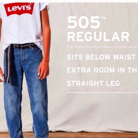 Levi's 505 Regular Blue Jeans - Picture 1 of 6